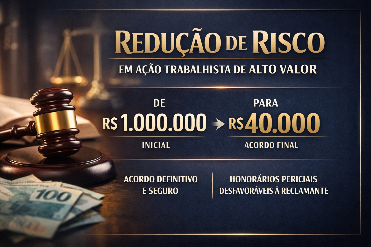 Redução de Risco em Ação Trabalhista de Alto Valor