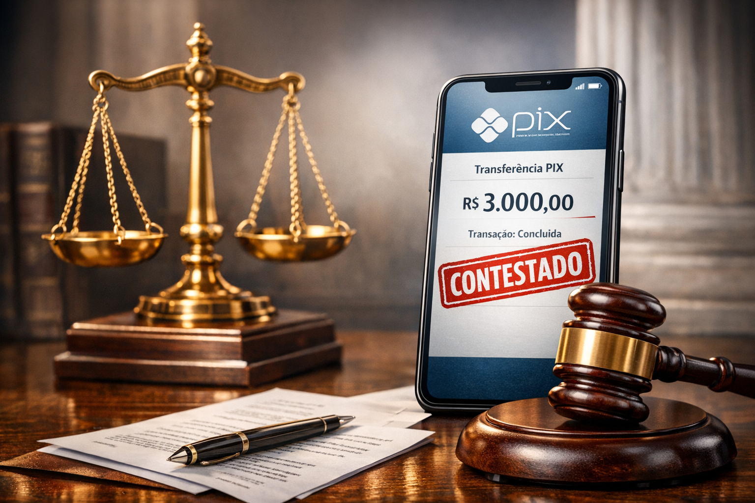 Justiça condena empresa por contestação indevida de PIX após prestação regular do serviço e reconhece dano moral à pessoa jurídica.